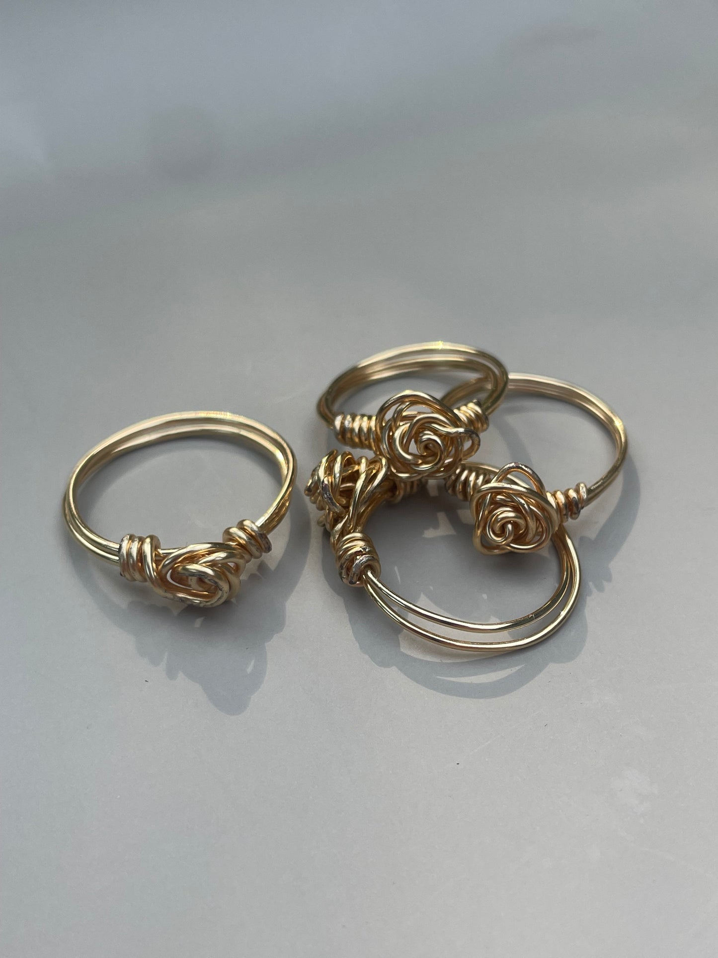 Gold plated rose ring