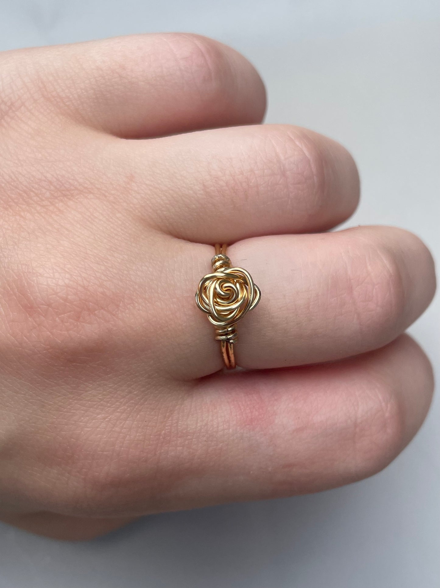 Gold plated rose ring